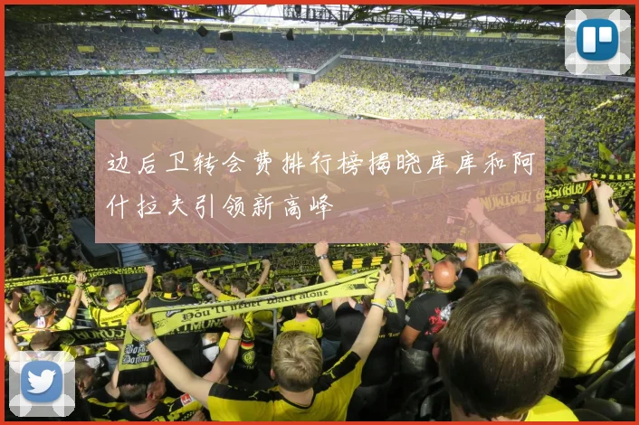 边后卫转会费排行榜揭晓库库和阿什拉夫引领新高峰